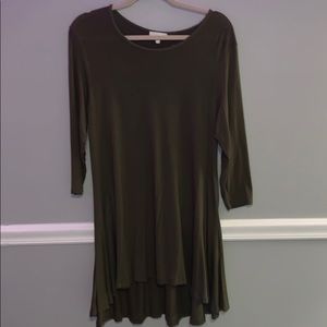 Simply southern flowy army green dress